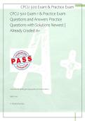 CPCU 500 Exam 1 & Practice Exam  Questions and Answers Practice  Questions with Solutions Newest &vert;  Already Graded A&plus; 