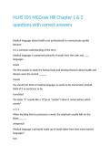 HLHS 101 MCGraw Hill Chapter 1 & 2 questions with correct answers&period;