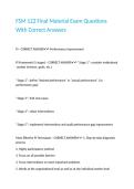 FSM 122 Final Material Exam Questions With Correct Answers 