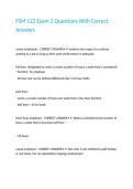 FSM 122 Exam 2 Questions With Correct Answers