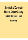Essentials of Corporate Finance Chapter 3 Study Guide Questions and Answers 2025&sol; 2026