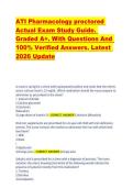 ATI Pharmacology proctored  Actual Exam Study Guide&period;  Graded A&plus;&period; With Questions And  100&percnt; Verified Answers&period; Latest  2026 Update 