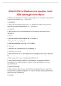 NPMA CPPS Certification exam ques on  latest  2026 update&sol;guaranteed pass 