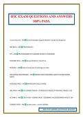 IFIC EXAM QUESTIONS AND ANSWERS 100&percnt; PASS&period;