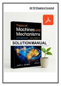 SOLUTIONS MANUAL FOR THEORY OF MACHINES AND MECHANISMS 6TH EDITION ALL COMPLETE ANSWERS