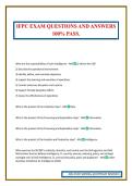 IFPC EXAM QUESTIONS AND ANSWERS 100&percnt; PASS