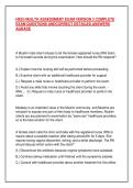 HESI HEALTH ASSESSMENT EXAM VERSION 3 COMPLETE  EXAM QUESTIONS ANDCORRECT DETAILED ANSWERS  AGRADE