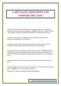LARE EXAM 1 QUESTIONS AND ANSWERS 100&percnt; PASS&period;