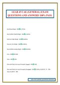 LEAR 45 CAE &lpar;GENERAL&rpar; EXAM QUESTIONS AND ANSWERS 100&percnt; PASS&period;