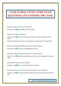 LEAR 45 ORAL STUDY GUIDE EXAM QUESTIONS AND ANSWERS 100&percnt; PASS&period;