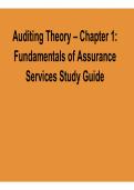 Auditing Theory Chapter 1 Fundamentals of Assurance Services Study Guide 2025&sol; 2026