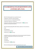 CAL REGIONAL EXAM QUESTIONS AND ANSWERS 100&percnt; PASS&period;