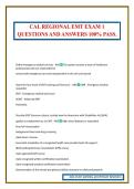 CAL REGIONAL EMT EXAM 1 QUESTIONS AND ANSWERS 100&percnt; PASS&period;