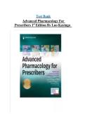 Test Bank for Advanced Pharmacology for Prescribers 1st Edition Luu&comma; Kayingo&comma; and Hass&vert; Updated 2026