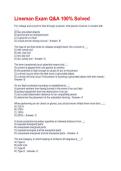 Lineman Exam Q&A 100&percnt; Solved