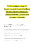 PCI ISA Certification Exam PCI Security Standards Council Actual Exam 2026&sol;2027 with Detailed Rationales &vert; Complete Exam-Style Questions &vert; Pass Guaranteed &ndash; A&plus; Graded