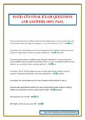 MATH 4370 FINAL EXAM QUESTIONS AND ANSWERS 100&percnt; PASS&period;