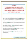 MDC4 FINAL&lpar;MODEL9&10&rpar;EMERGENCY CARE & TRIAGE&colon; KEY CONCEPTS AND CONDITIONS&period; EXAM QUESTIONS AND ANSWERS 100&percnt; PASS&period;