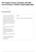 FPC Exam Package &vert; Comprehensive Questions and Answers &vert; 2026&sol;2027
