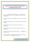 MK1 SWE EXAM QUESTIONS AND ANSWERS 100&percnt; PASS