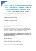 NSG552 &sol; NSG 552 Psychopharmacology Exam 2 Actual Exam 2026&sol;2027 &ndash; Complete Exam-Style Questions with Detailed Rationales &vert; 100&percnt; Verified &ndash; Pass Guaranteed &ndash; A&plus; Graded