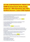 ATI RN COMPREHENSIVE PREDICTOR  FORM B Actual Exam Study Guide&period;  Graded A&plus;&period; With Questions And 100&percnt;  Verified Answers&period; Latest 2026 Update