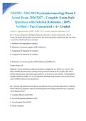 NSG552 &sol; NSG 552 Psychopharmacology Exam 2 Actual Exam 2026&sol;2027 &ndash; Complete Exam-Style Questions with Detailed Rationales &vert; 100&percnt; Verified &ndash; Pass Guaranteed &ndash; A&plus; Graded