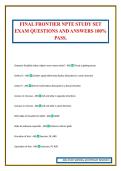 FINAL FRONTIER NPTE STUDY SET EXAM QUESTIONS AND ANSWERS 100&percnt; PASS&period;