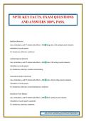 NPTE KEY FACTS&period; EXAM QUESTIONS AND ANSWERS 100&percnt; PASS&period;