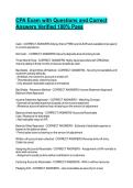 CPA Exam with Questions and Correct Answers Verified 100- Pass