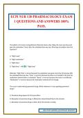ECPI NUR 138 PHARMACOLOGY EXAM 1 QUESTIONS AND ANSWERS 100&percnt; PASS&period;