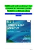 TEST BANK for Hams Primary Care Geriatrics A Case-Based Approach 7th Edition Richard J Ham Study Guide 2025&sol; 2026