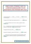 OHIO GXMO&colon; INTRODUCTION TO LIMITED RADIOGRAPHY&period; EXAM QUESTIONS AND ANSWERS 100&percnt; PASS&period;