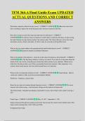 TFM 364-A Final Guide Exam UPDATED  ACTUAL QUESTIONS AND CORRECT  ANSWERS