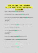 TFM 364- Final Exam UPDATED  ACTUAL QUESTIONS AND CORRECT  ANSWERS