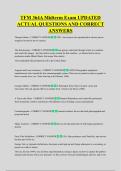 TFM 364A Midterm Exam UPDATED  ACTUAL QUESTIONS AND CORRECT  ANSWERS