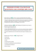 PEER RECOVERY COACH EXAM QUESTIONS AND ANSWERS 100&percnt; PASS&period;