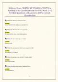 Midterm Exam&colon; NR574&sol; NR 574 &lpar;2026&sol;2027 New Update&rpar; Acute Care Practicum Review &vert; Week 1-4 &vert; Verified Questions and Answers&vert; 100&percnt; Correct- Chamberlain