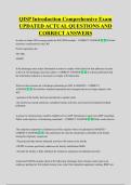 QISP Introduction Comprehensive Exam  UPDATED ACTUAL QUESTIONS AND  CORRECT ANSWERS