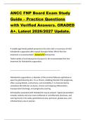 ANCC FNP Board Exam Study  Guide &ndash; Practice Questions  with Verified Answers&period; GRADED  A&plus;&period; Latest 2026&sol;2027 Update&period;  