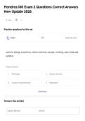 Hondros 160 Exam 2 Questions Correct Answers New Update 2026