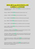SPCE 689 Exam QUESTIONS AND  CORRECT ANSWERS