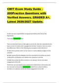 CMIT Exam Study Guide &ndash;  200Practice Questions with  Verified Answers&period; GRADED A&plus;&period;  Latest 2026&sol;2027 Update&period;  