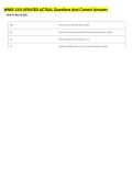WNRS XXX UPDATED ACTUAL Questions And Correct Answers 