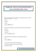 PUBH 349 - FINAL EXAM QUESTIONS AND ANSWERS 100&percnt; PASS&period;