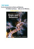 TEST BANK For An Introduction to Brain and Behavior&comma; 7th Edition by Bryan Kolb&comma; Ian Q&period; Whishaw&comma; Verified Chapters 1 - 16