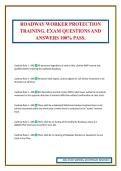ROADWAY WORKER PROTECTION TRAINING&period; EXAM QUESTIONS AND ANSWERS 100&percnt; PASS&period;
