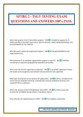 SFTRG 2 - TSGT TESTING EXAM QUESTIONS AND ANSWERS 100&percnt; PASS&period;