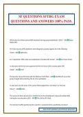 SF QUESTIONS SFTRG EXAM QUESTIONS AND ANSWERS 100&percnt; PASS&period;