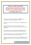 SFTRG 2&comma; BASE SECURITY OPERATIONS&comma; RESPONSE FORCE DUTIES&period; EXAM QUESTIONS AND ANSWERS 100&percnt; PASS